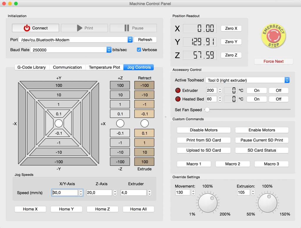 Machine Control Panel